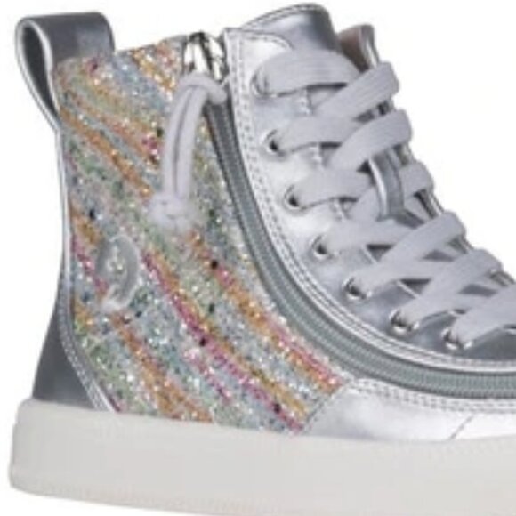 🥰 $20 Today - BILLY SILVER RAINBOW SNEAKERS BIG GIRLS' SZ 5 – NWT 🥰 - Picture 12 of 15